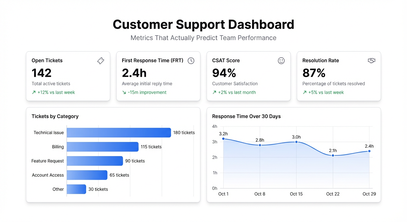 Customer Support Dashboard: The Metrics That Actually Predict Team Performance