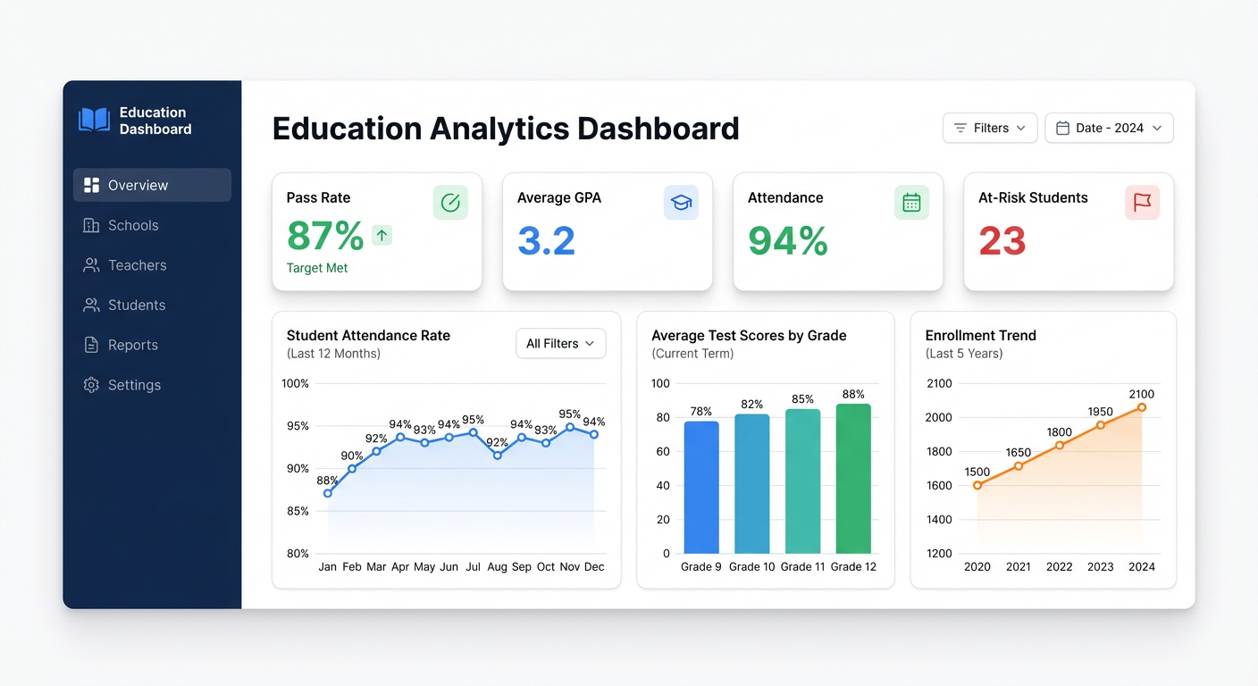 Education Dashboard: Track Student Performance and School KPIs Without a Data Team