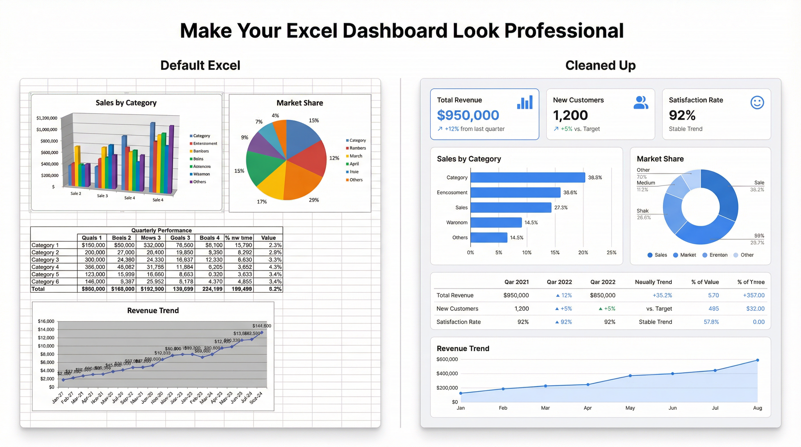 How to Make an Excel Dashboard Look Professional (Without Spending 10 Hours on It)